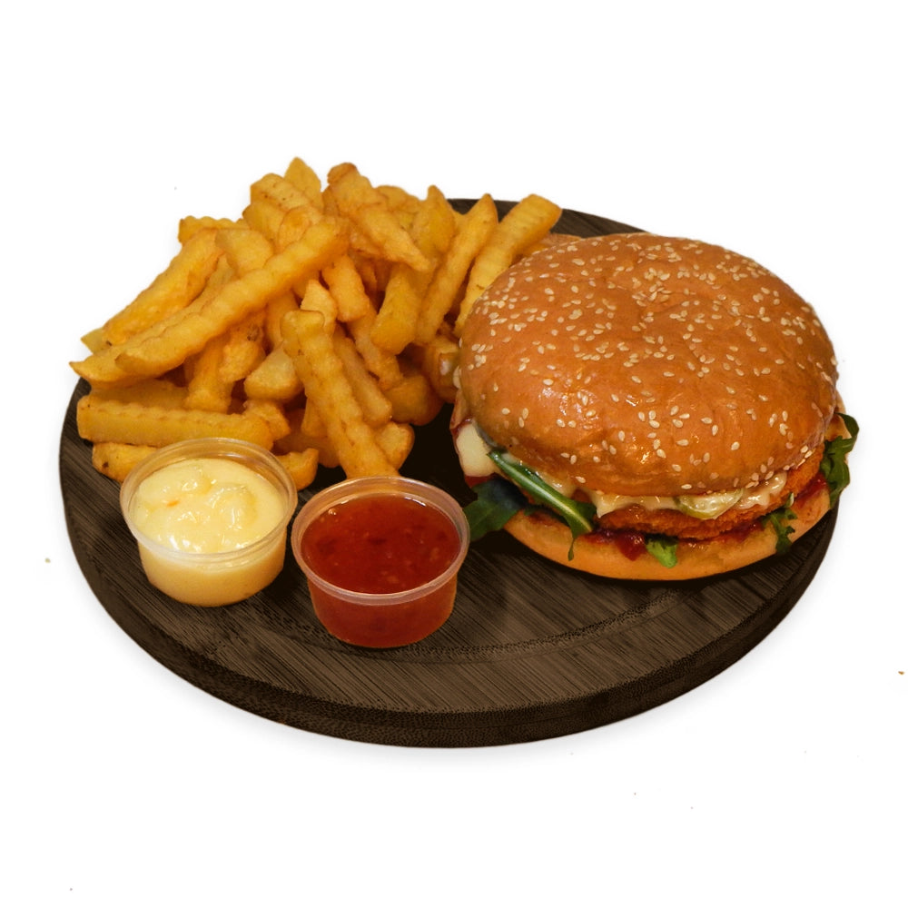 Meniu American Burger cu Cartofi Prăjiți
