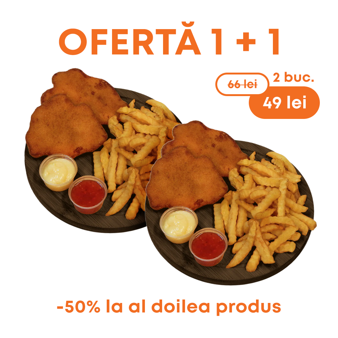 Meniu Șnițel Pane 1+1
